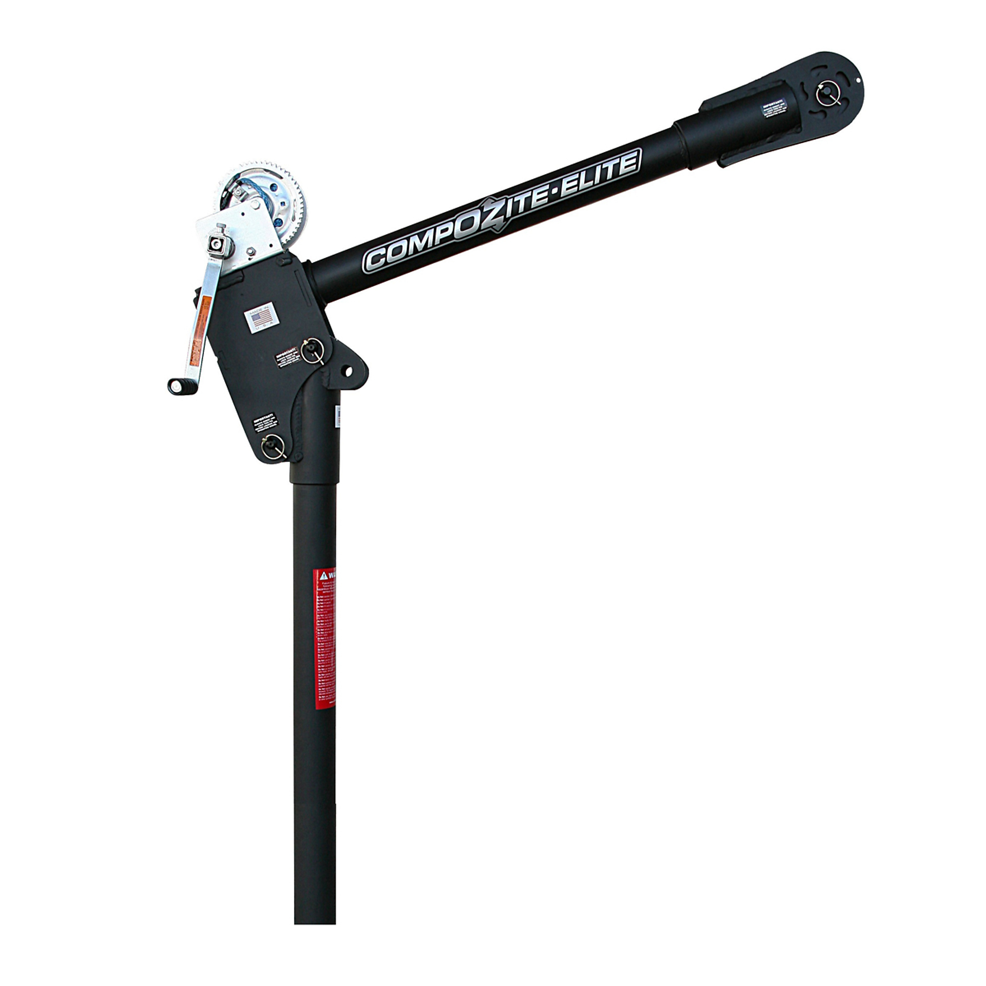 OZ Lifting Products CompOZite Elite Davit Crane, 1200-Lb. Capacity, 46in. Height, Model# OZCF1200DAV